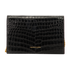Small Skull Flap Crossbody, &pound;450, Handbags, Black, Croc Embossed, Back view
